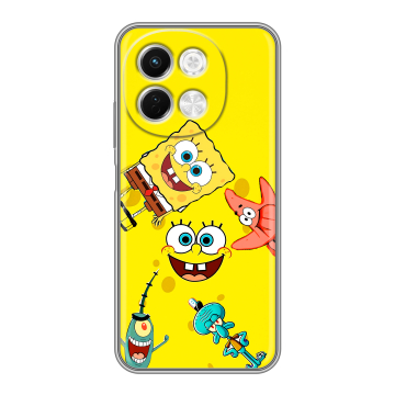 Силиконовый чехол на Tecno Spark 30 5G с принтом Спанч боб Спанчбоб
