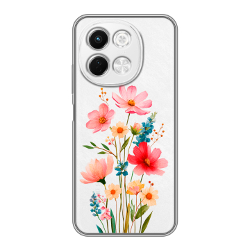 Силиконовый чехол на Tecno Spark 30 5G с принтом Цветы Силиконовый чехол на Tecno Spark 30 5G с принтом Цветы