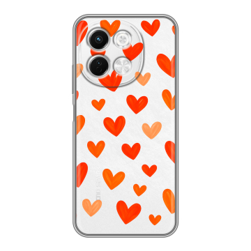 Силиконовый чехол на Tecno Spark 30 5G с принтом Сердечки Силиконовый чехол на Tecno Spark 30 5G с принтом Сердечки