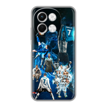 Силиконовый чехол на Tecno Spark 30 5G с принтом Реал Роналдо