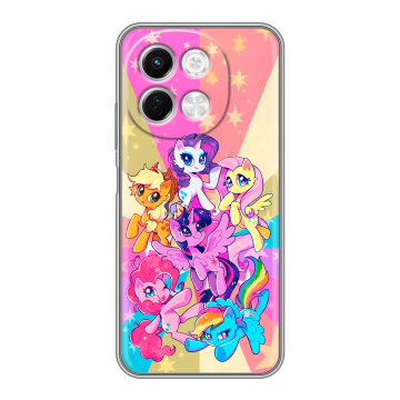 Силиконовый чехол на Tecno Spark 30 5G с принтом My little pony Дружба чудо Силиконовый чехол на Tecno Spark 30 5G с принтом My little pony Дружба чудо