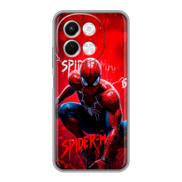 Силиконовый чехол на Tecno Spark 30 5G с принтом Spiderman Человек паук