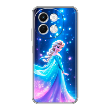 Силиконовый чехол на Tecno Spark 30 5G с принтом Холодное сердце Frozen