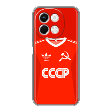 Силиконовый чехол на Tecno Spark 30 5G с принтом Флаг Герб СССР Силиконовый чехол на Tecno Spark 30 5G с принтом Флаг Герб СССР
