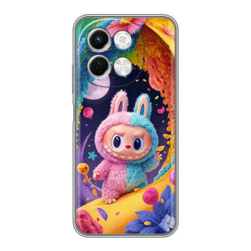 Силиконовый чехол на Tecno Spark 30 5G с принтом Labubu Лабубу