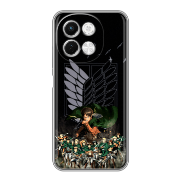 Силиконовый чехол на Tecno Spark 30 5G с принтом Атака титанов Силиконовый чехол на Tecno Spark 30 5G с принтом Атака титанов