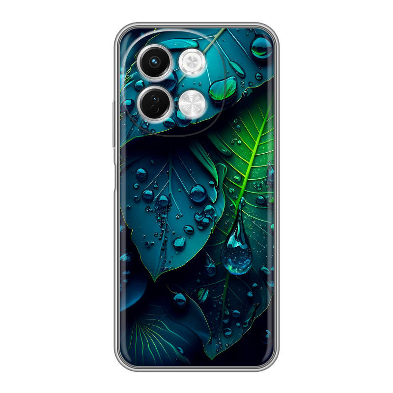 Силиконовый чехол на Tecno Spark 30 5G с принтом Листья Силиконовый чехол на Tecno Spark 30 5G с принтом Листья