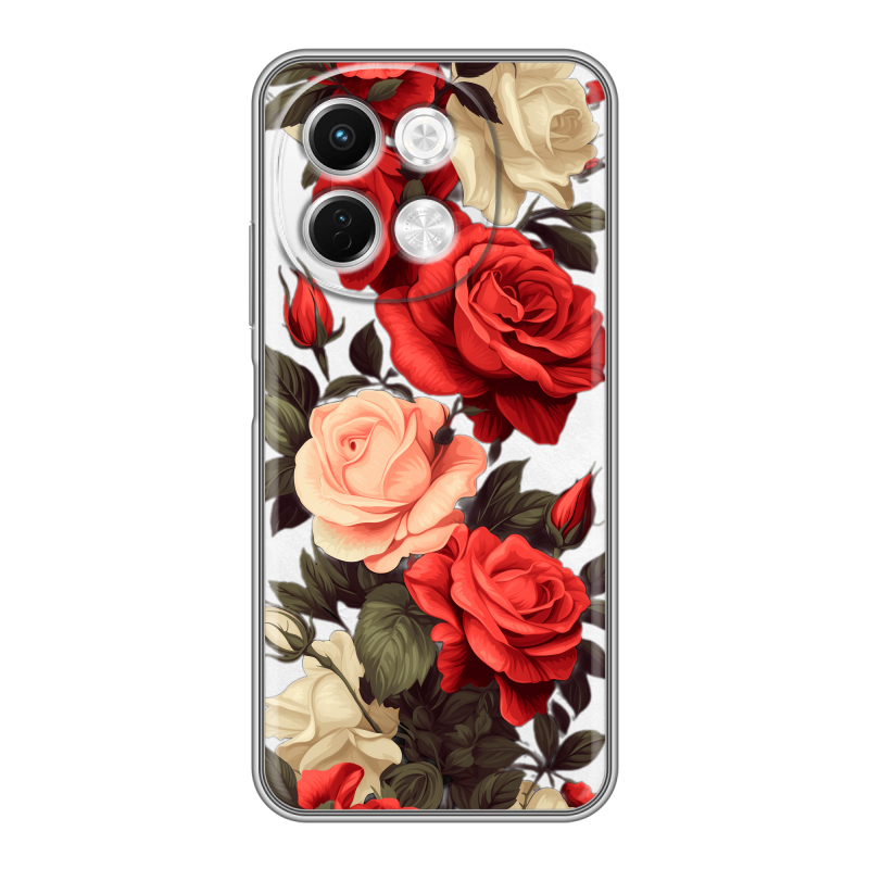 Силиконовый чехол на Tecno Spark 30 5G с принтом Розы Силиконовый чехол на Tecno Spark 30 5G с принтом Розы