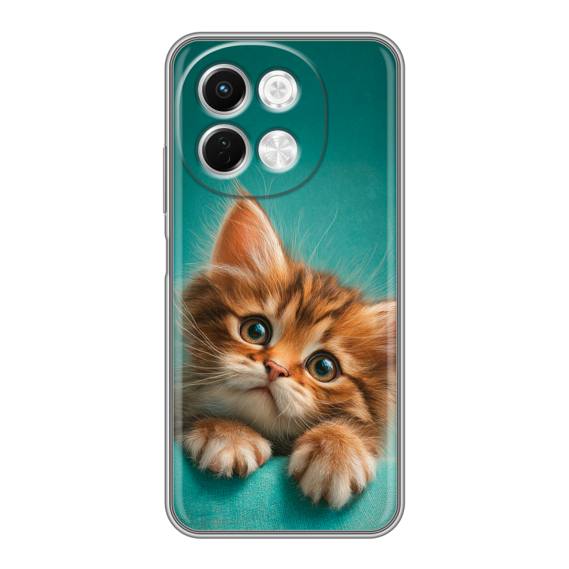 Силиконовый чехол на Tecno Spark 30 5G с принтом котенок Силиконовый чехол на Tecno Spark 30 5G с принтом котенок