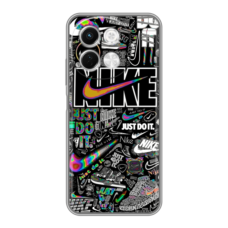 Силиконовый чехол на Tecno Spark 30 5G с принтом Найк Силиконовый чехол на Tecno Spark 30 5G с принтом Найк