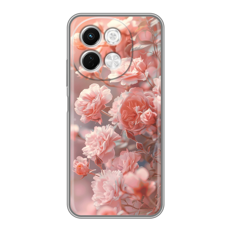 Силиконовый чехол на Tecno Spark 30 5G с принтом Розовые розы Силиконовый чехол на Tecno Spark 30 5G с принтом Розовые розы