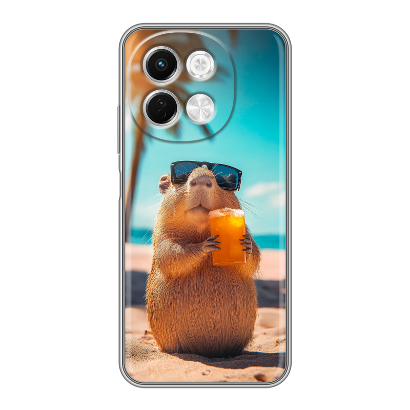Силиконовый чехол на Tecno Spark 30 5G с принтом Капибара Силиконовый чехол на Tecno Spark 30 5G с принтом Капибара