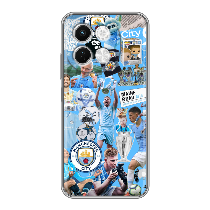 Силиконовый чехол на Tecno Spark 30 5G с принтом Man City Манчестер Сити Силиконовый чехол на Tecno Spark 30 5G с принтом Man City Манчестер Сити