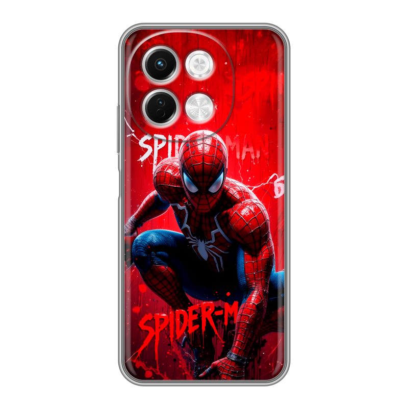 Силиконовый чехол на Tecno Spark 30 5G с принтом Spiderman Человек паук Силиконовый чехол на Tecno Spark 30 5G с принтом Spiderman Человек паук