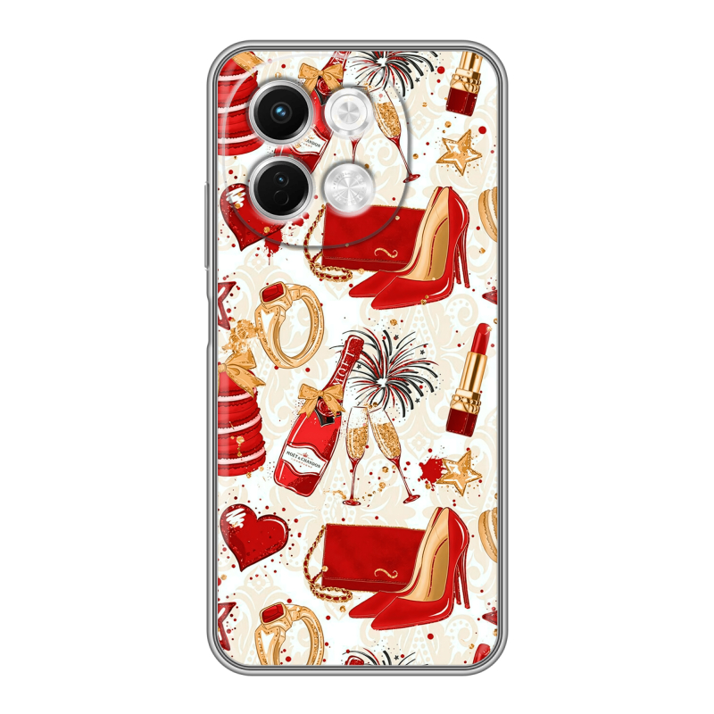 Силиконовый чехол на Tecno Spark 30 5G с принтом Новый год Силиконовый чехол на Tecno Spark 30 5G с принтом Новый год