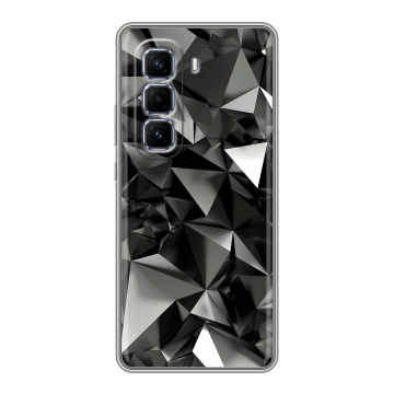 Силиконовый чехол на Infinix Hot 50 Pro Plus с принтом Черные кристаллы