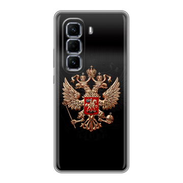 Силиконовый чехол на Infinix Hot 50 Pro Plus с принтом Герб России Силиконовый чехол на Infinix Hot 50 Pro Plus с принтом Герб России