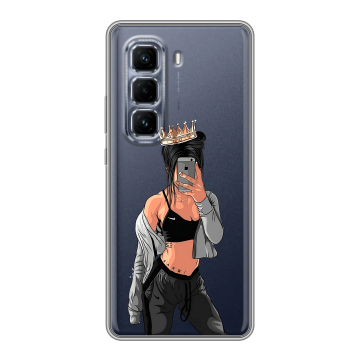 Силиконовый чехол на Infinix Hot 50 Pro Plus с принтом Женские принты Силиконовый чехол на Infinix Hot 50 Pro Plus с принтом Женские принты