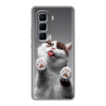Силиконовый чехол на Infinix Hot 50 Pro Plus с принтом Коты Силиконовый чехол на Infinix Hot 50 Pro Plus с принтом Коты