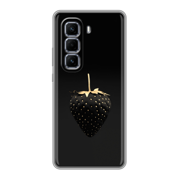 Силиконовый чехол на Infinix Hot 50 Pro Plus с принтом Черная клубника Силиконовый чехол на Infinix Hot 50 Pro Plus с принтом Черная клубника