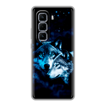 Силиконовый чехол на Infinix Hot 50 Pro Plus с принтом Волки Силиконовый чехол на Infinix Hot 50 Pro Plus с принтом Волки