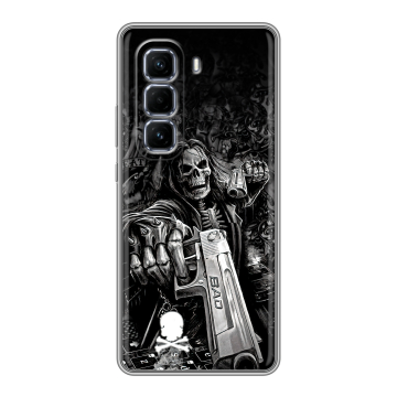 Силиконовый чехол на Infinix Hot 50 Pro Plus с принтом Скелет Силиконовый чехол на Infinix Hot 50 Pro Plus с принтом Скелет