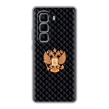 Силиконовый чехол на Infinix Hot 50 Pro Plus с принтом Герб России принт