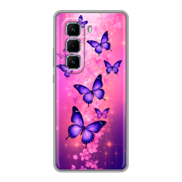 Силиконовый чехол на Infinix Hot 50 Pro Plus с принтом Бабочки
