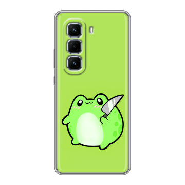 Силиконовый чехол на Infinix Hot 50 Pro Plus с принтом Лягушенок