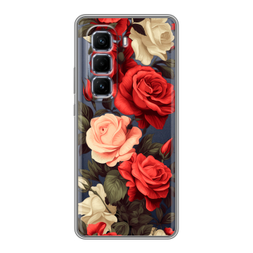 Силиконовый чехол на Infinix Hot 50 Pro Plus с принтом Розы