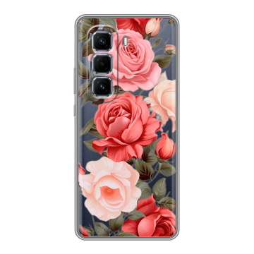 Силиконовый чехол на Infinix Hot 50 Pro Plus с принтом Розы