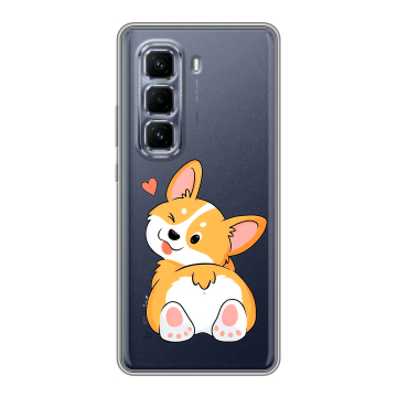 Силиконовый чехол на Infinix Hot 50 Pro Plus с принтом Корги