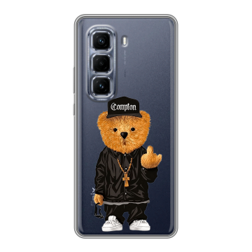 Силиконовый чехол на Infinix Hot 50 Pro Plus с принтом Плюшевый медведь