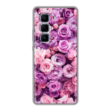 Силиконовый чехол на Infinix Hot 50 Pro Plus с принтом лавандовые розы