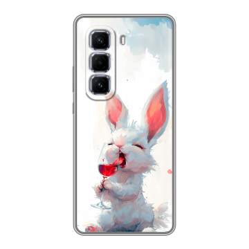 Силиконовый чехол на Infinix Hot 50 Pro Plus с принтом кролик зайчик