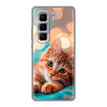 Силиконовый чехол на Infinix Hot 50 Pro Plus с принтом котик