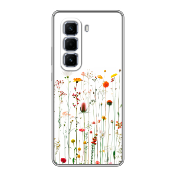 Силиконовый чехол на Infinix Hot 50 Pro Plus с принтом цветы