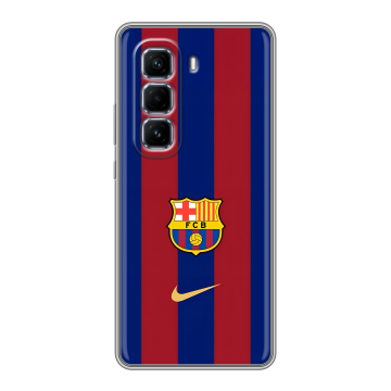 Силиконовый чехол на Infinix Hot 50 Pro Plus с принтом Барселона Barcelona