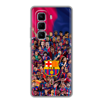 Силиконовый чехол на Infinix Hot 50 Pro Plus с принтом Барселона Barcelona