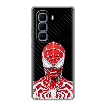 Силиконовый чехол на Infinix Hot 50 Pro Plus с принтом человек паук spiderman