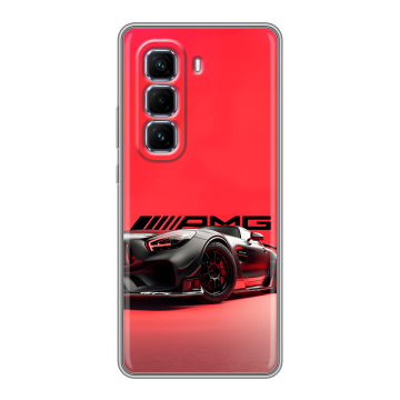 Силиконовый чехол на Infinix Hot 50 Pro Plus с принтом Мерседес Mercedes AMG