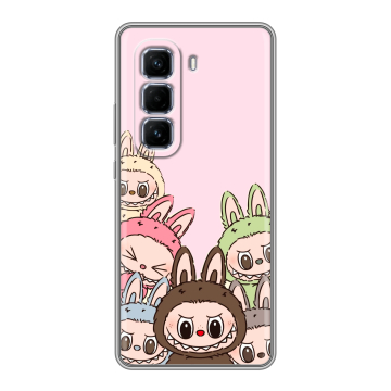 Силиконовый чехол на Infinix Hot 50 Pro Plus с принтом Лабубу