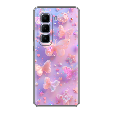 Силиконовый чехол на Infinix Hot 50 Pro Plus с принтом Бабочки