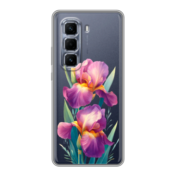 Силиконовый чехол на Infinix Hot 50 Pro Plus с принтом Цветы орхидеи