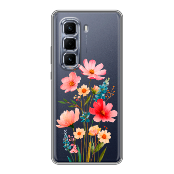 Силиконовый чехол на Infinix Hot 50 Pro Plus с принтом Цветы