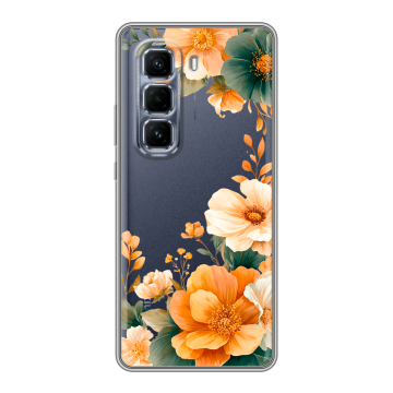 Силиконовый чехол на Infinix Hot 50 Pro Plus с принтом Цветы принт