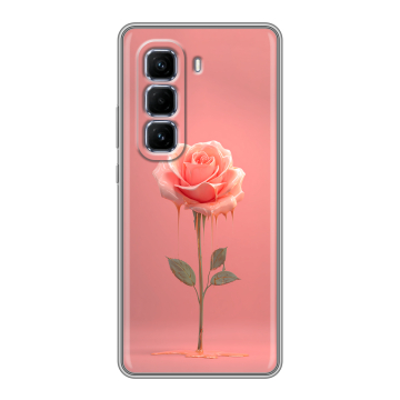 Силиконовый чехол на Infinix Hot 50 Pro Plus с принтом Розовая роза