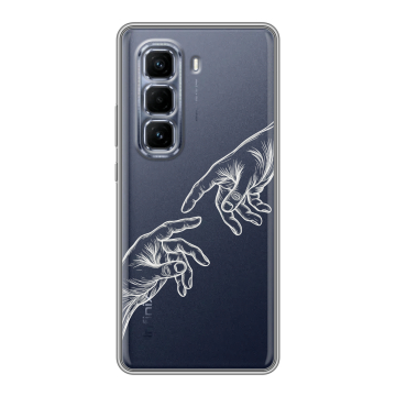 Силиконовый чехол на Infinix Hot 50 Pro Plus с принтом Сотворение мира