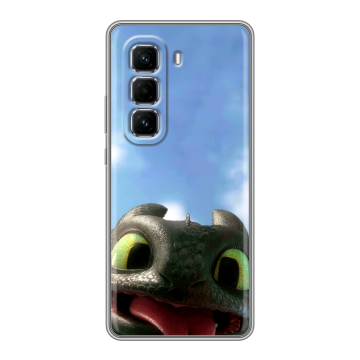 Силиконовый чехол на Infinix Hot 50 Pro Plus с принтом Как приручить дракона