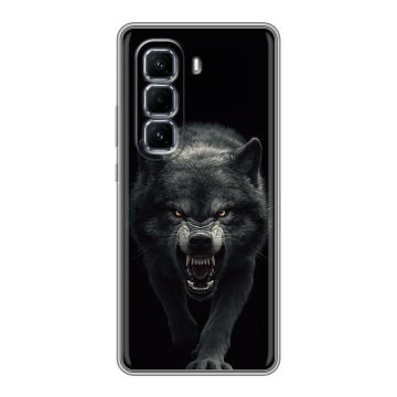 Силиконовый чехол на Infinix Hot 50 Pro Plus с принтом Волк